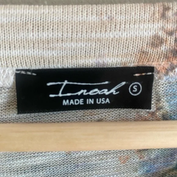 Inoah Women’s Top S Art To Wear Tunic Nautical Multicolored 3/4 Sleeve Lagenlook - Picture 3 of 11